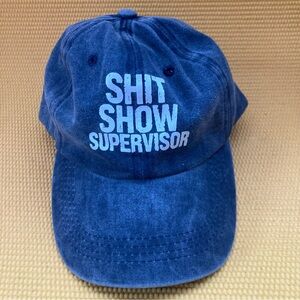 SHIT SHOW SUPERVISOR HAT Unisex, washed/ Blue